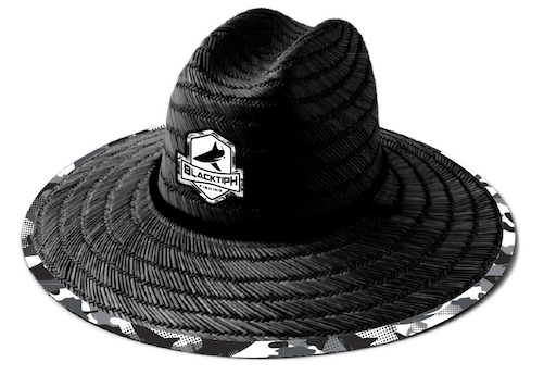 BlacktipH Straw Hat - Snow Shark Camo - Black - Angler's Pro Tackle & Outdoors