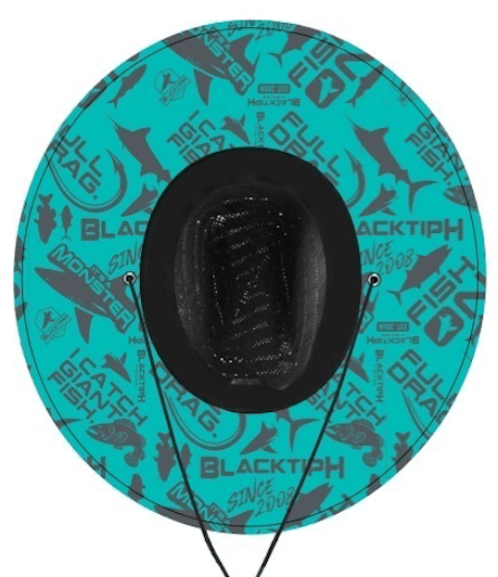 BlacktipH Straw Hat - Turquoise Blue - Black - Angler's Pro Tackle & Outdoors