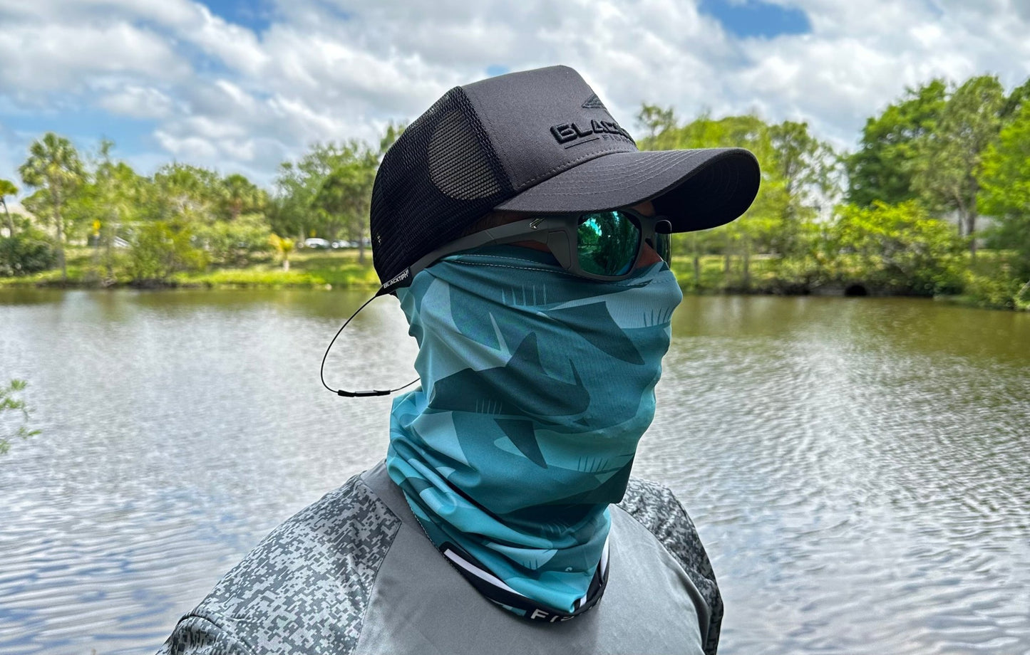 BlacktipH Teal Performance Face Shield - Angler's Pro Tackle & Outdoors