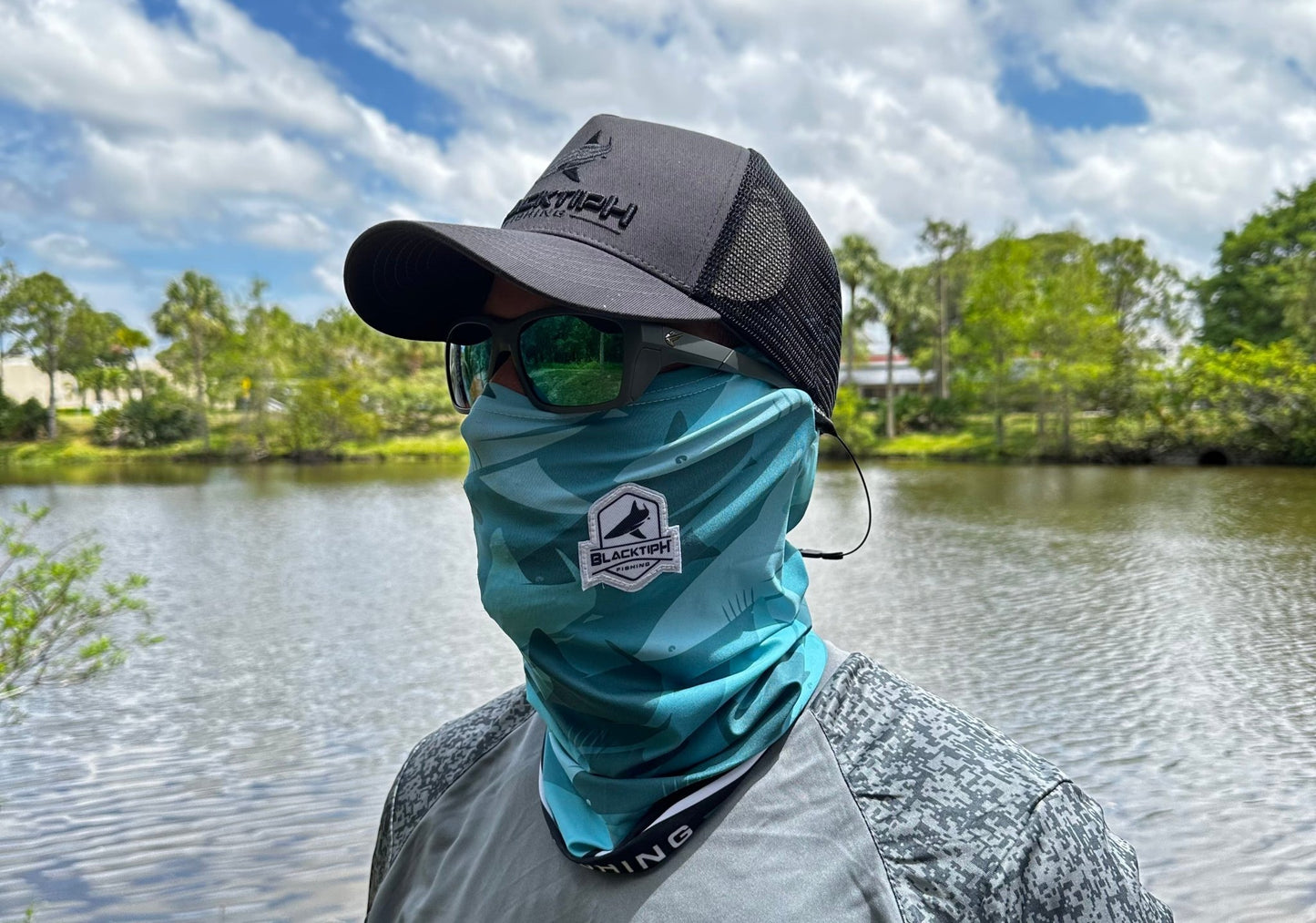 BlacktipH Teal Performance Face Shield - Angler's Pro Tackle & Outdoors