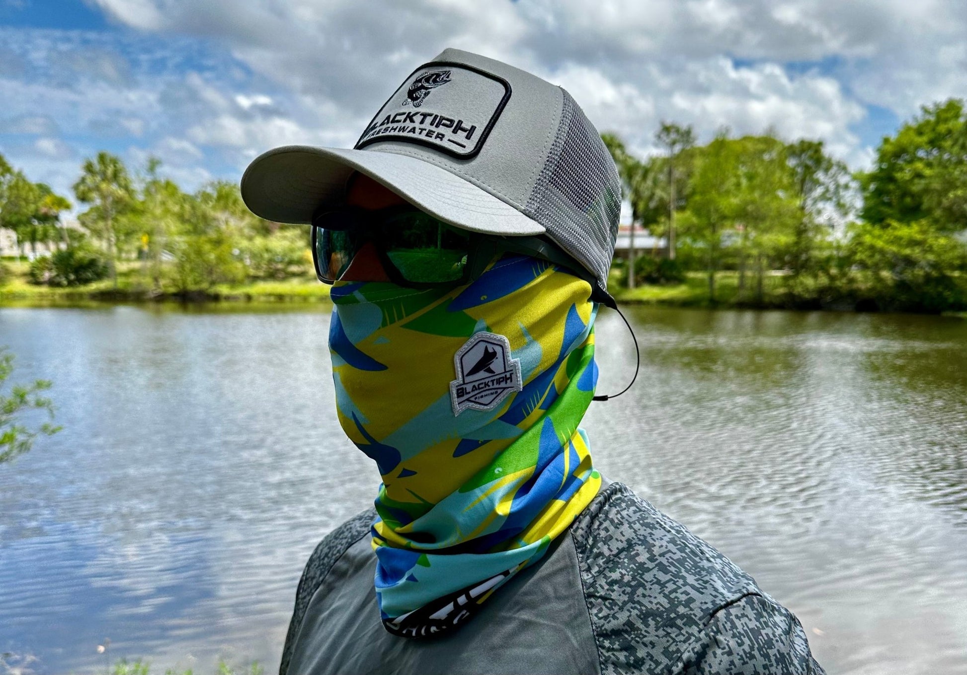 BlacktipH Yellow Green Performance Face Shield - Angler's Pro Tackle & Outdoors