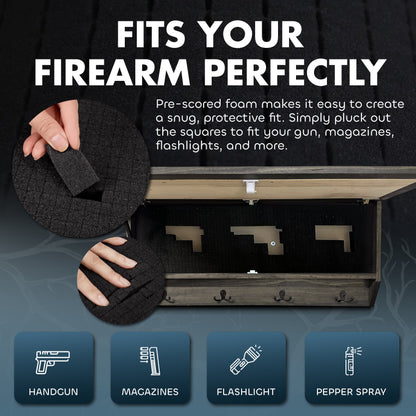 Bellewood Designs - Mountain Scene Concealed Gun Storage Coat, Key, Bag Storage