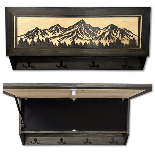 Bellewood Designs - Mountain Scene Concealed Gun Storage Coat, Key, Bag Storage