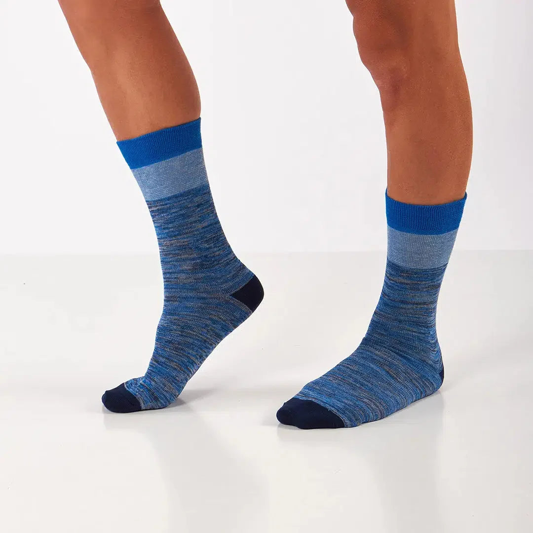 GoWith Men's Cotton Soft Crew Dress Socks - Optic Effect