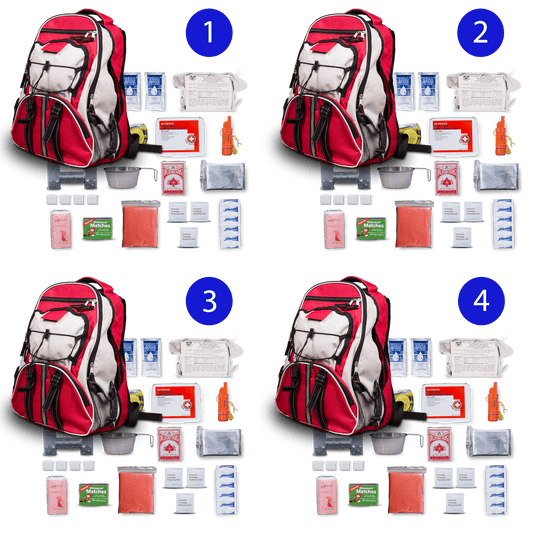 Blue Seventy - Two PRO SERIES Family Pack - Deluxe 3 Day Emergency Kit for 1 Person - Angler's Pro Tackle & Outdoors