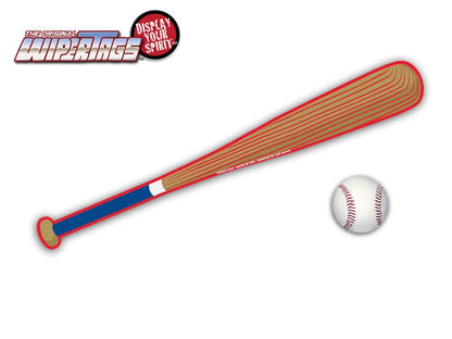 Blue White & Red Bat WiperTags with Ball Decal - Angler's Pro Tackle & Outdoors