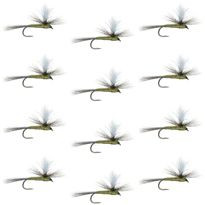 The Fly Fishing Place Blue Wing Olive BWO Parachute Dry Fly - 12 Flies Size 20