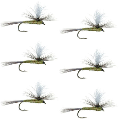 The Fly Fishing Place Blue Wing Olive BWO Parachute Dry Fly - 6 Flies Size 14