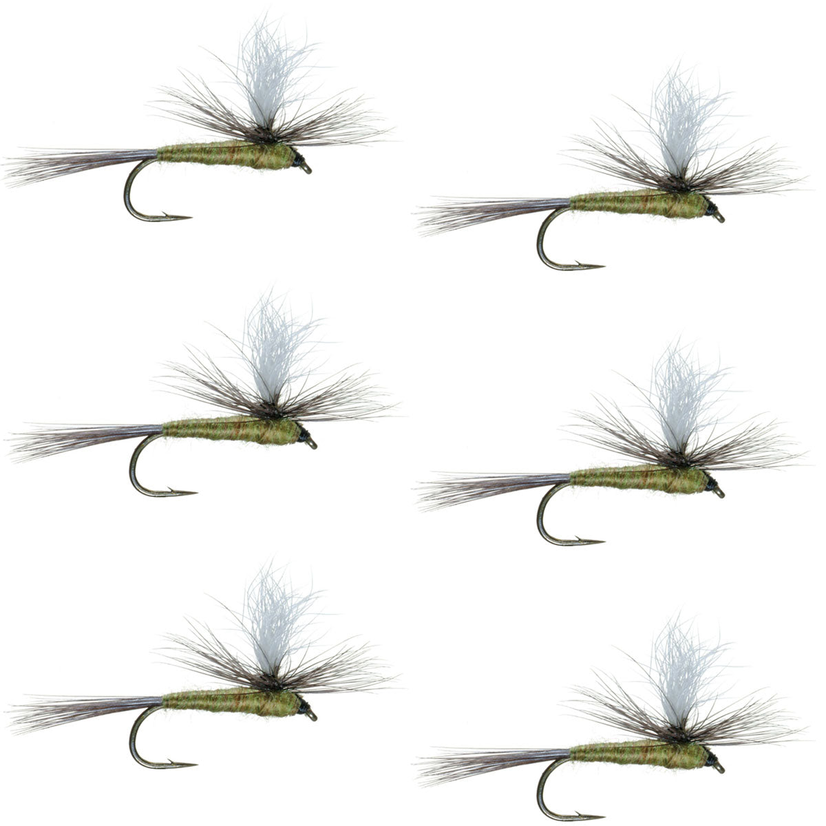 The Fly Fishing Place Blue Wing Olive BWO Parachute Dry Fly - 6 Flies Size 16