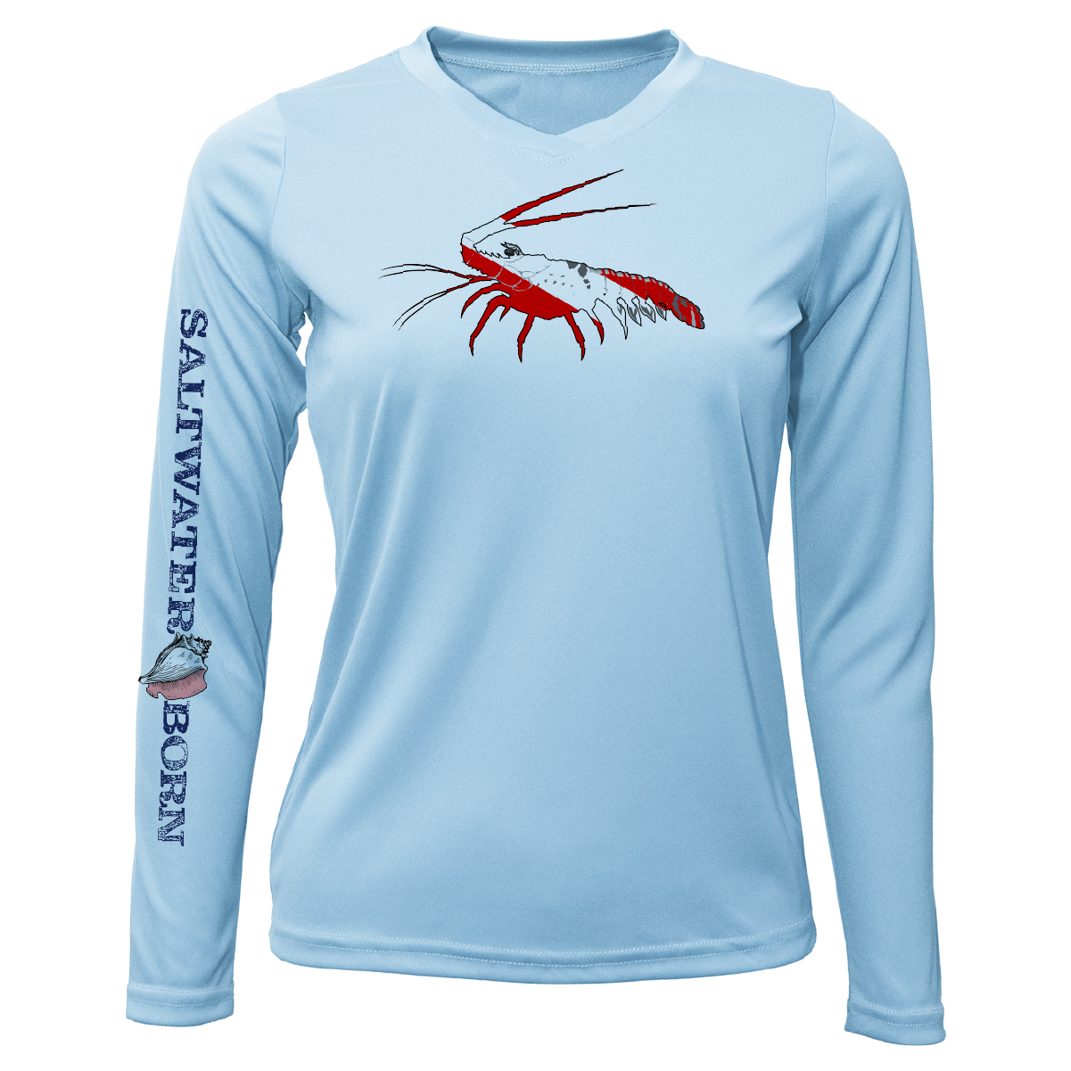 Saltwater Born Florida Lobster Long Sleeve UPF 50+ Dry-Fit Shirt