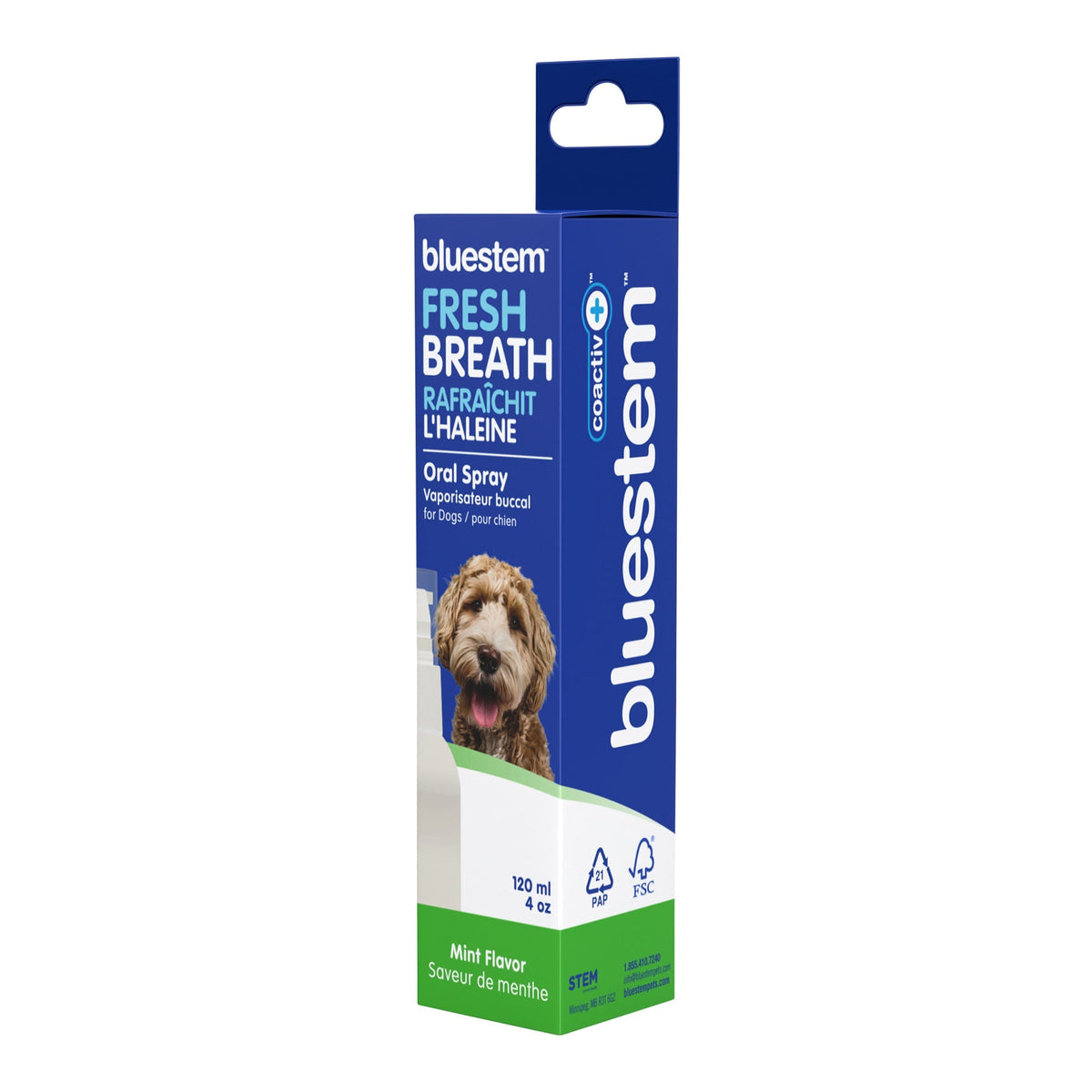 Bluestem Oral Care Dog Spray, Mint, 4 fl oz