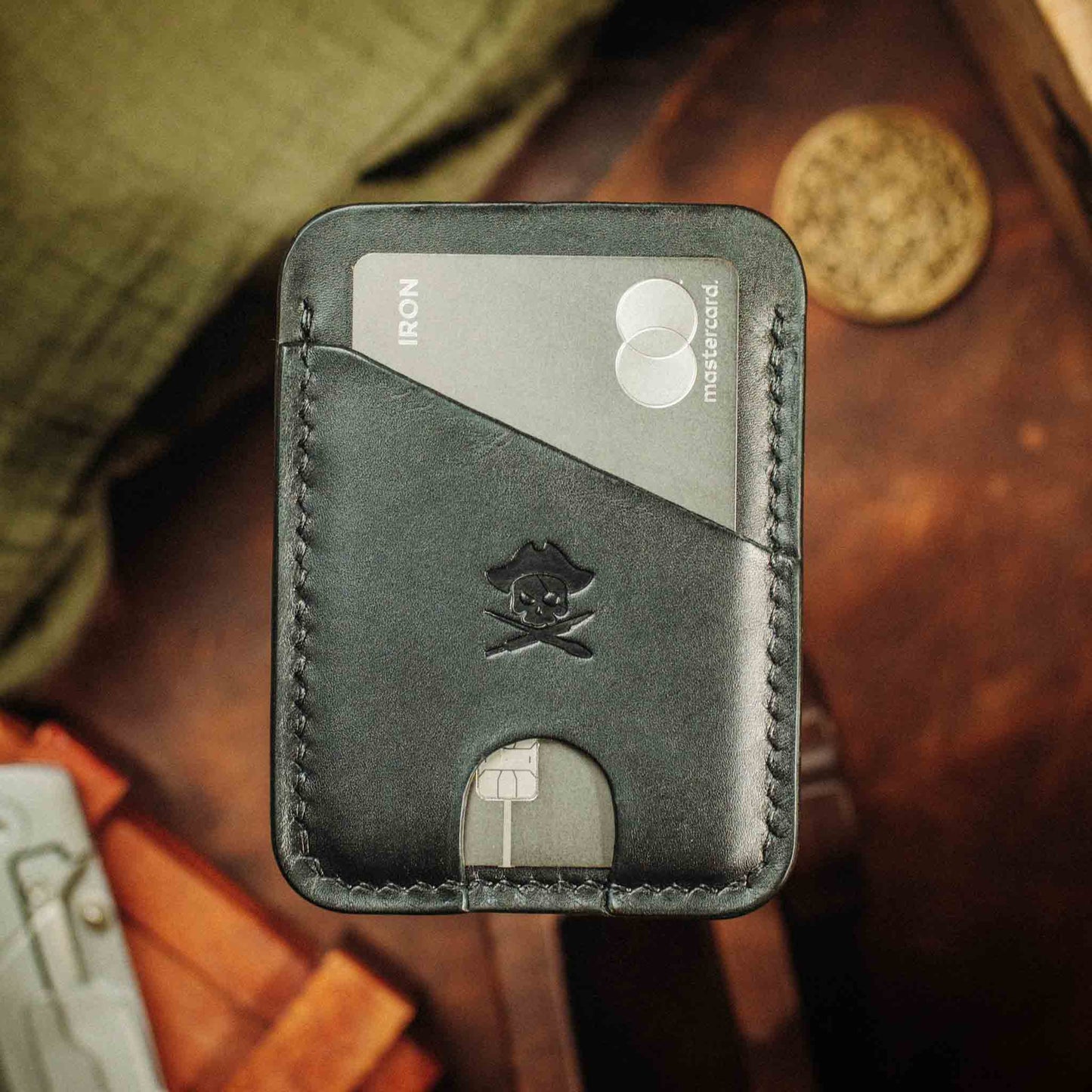 Pirate Goods Minimalist Leather Wallet - Boatswain v4 | Slim Card Holder | EDC