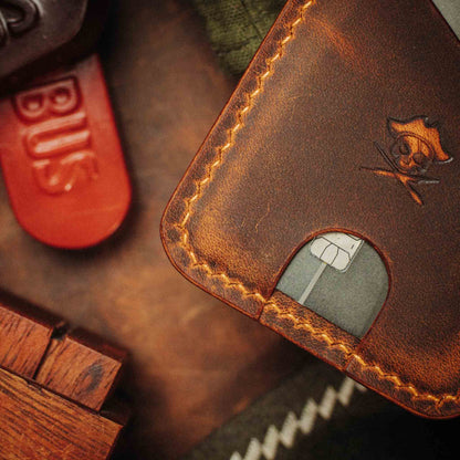 Pirate Goods Minimalist Leather Wallet - Boatswain v4 | Slim Card Holder | EDC