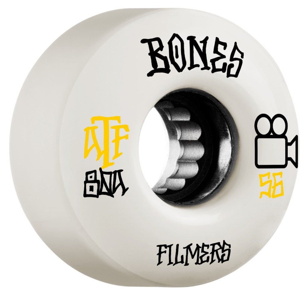 Bones ATF Filmers 56mm 80a Wheels - White (Set of 4) - Angler's Pro Tackle & Outdoors