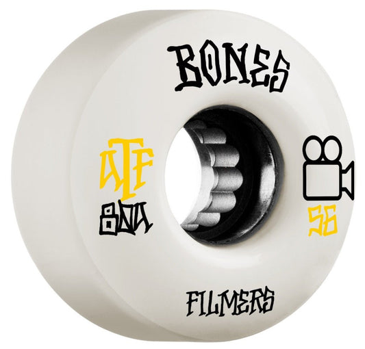 Bones ATF Filmers 56mm 80a Wheels - White (Set of 4) - Angler's Pro Tackle & Outdoors