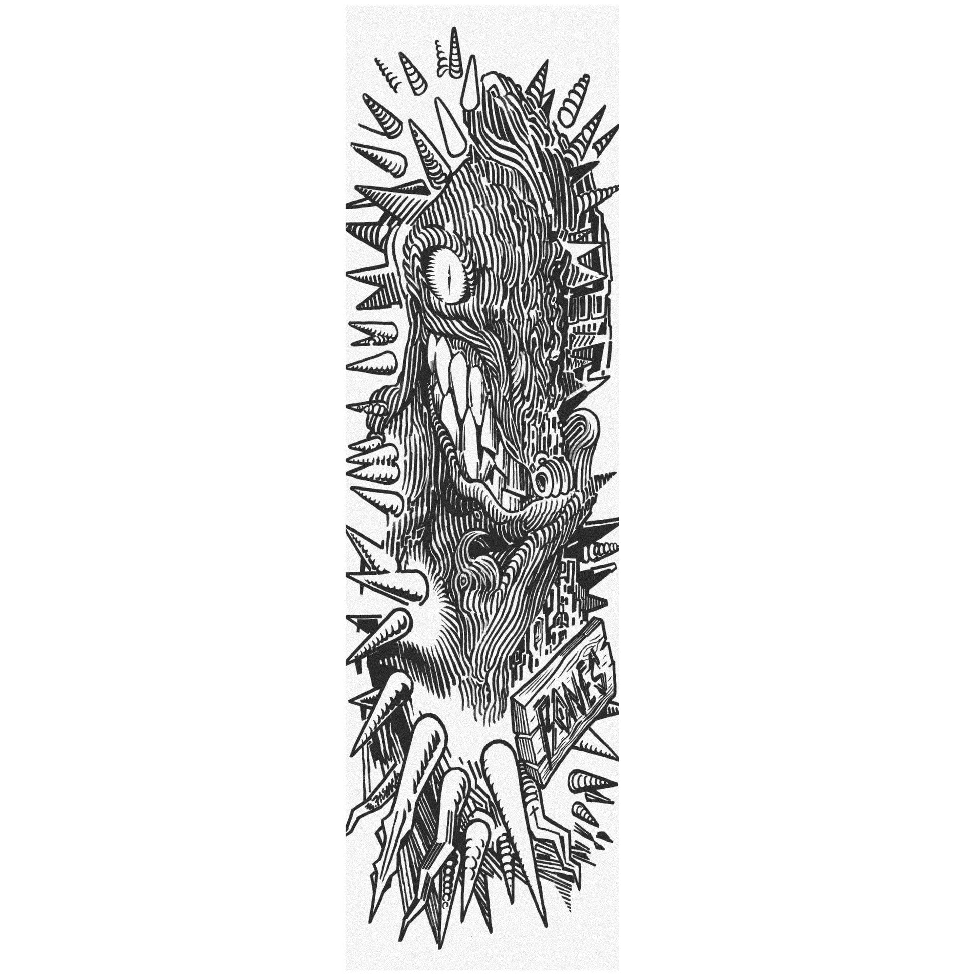 Bones Gritteeth Single Sheet Griptape 9″x33″ - White - Angler's Pro Tackle & Outdoors
