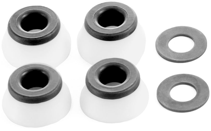 Bones Hardcore Hard Bushings 96a - White/Black (Set of 4) - Angler's Pro Tackle & Outdoors