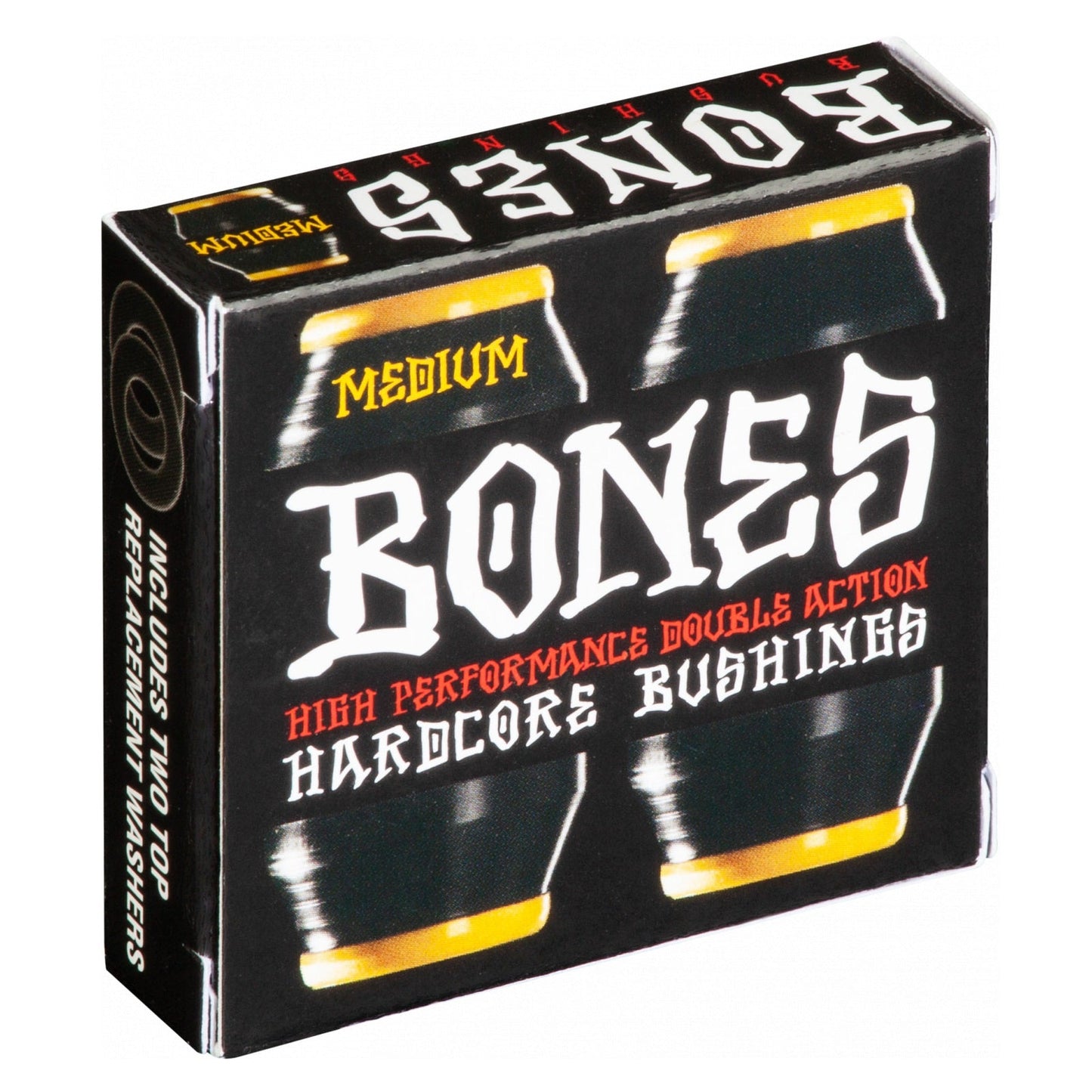Bones Hardcore Medium Bushings 91a - Black/Yellow (Set of 4) - Angler's Pro Tackle & Outdoors