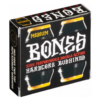 Bones Hardcore Medium Bushings 91a - Black/Yellow (Set of 4) - Angler's Pro Tackle & Outdoors