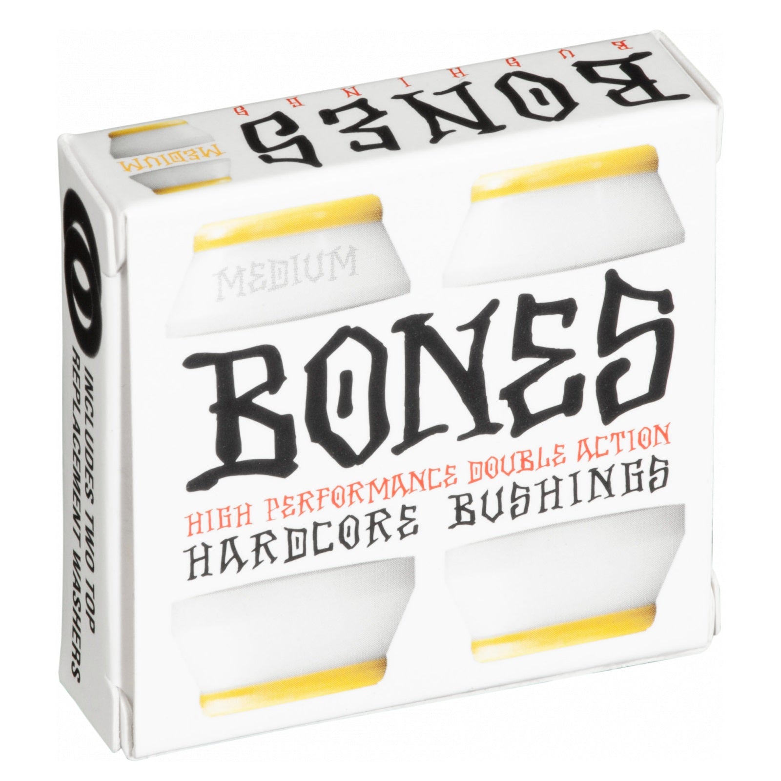 Bones Hardcore Medium Bushings 91a - Yellow/White (Set of 4) - Angler's Pro Tackle & Outdoors