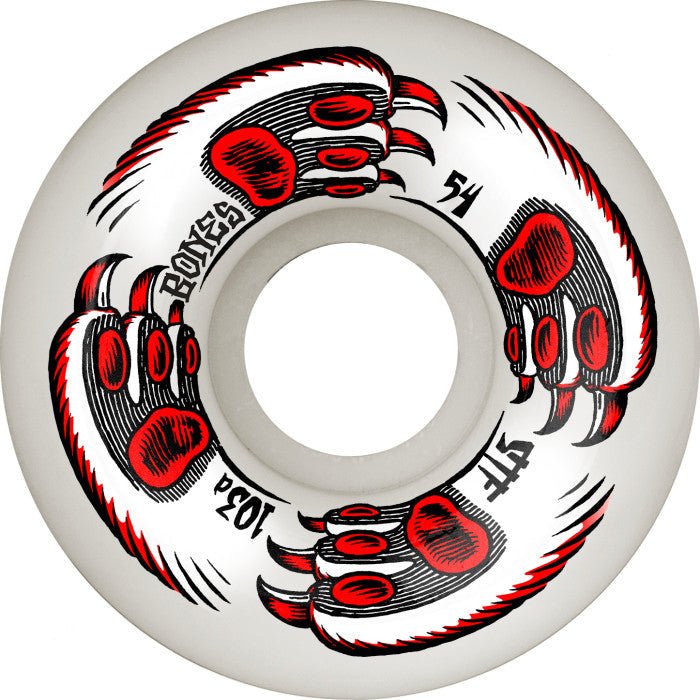 Bones STF Kitty Twister V5 Sidecut 54mm 103a Wheels - White (Set of 4) - Angler's Pro Tackle & Outdoors