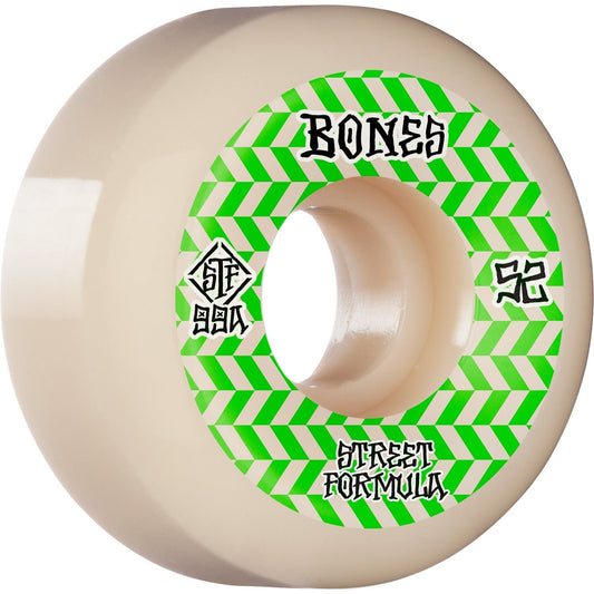 Bones STF Patterns V5 52mm 99a Wheels - White/Green (Set of 4) - Angler's Pro Tackle & Outdoors