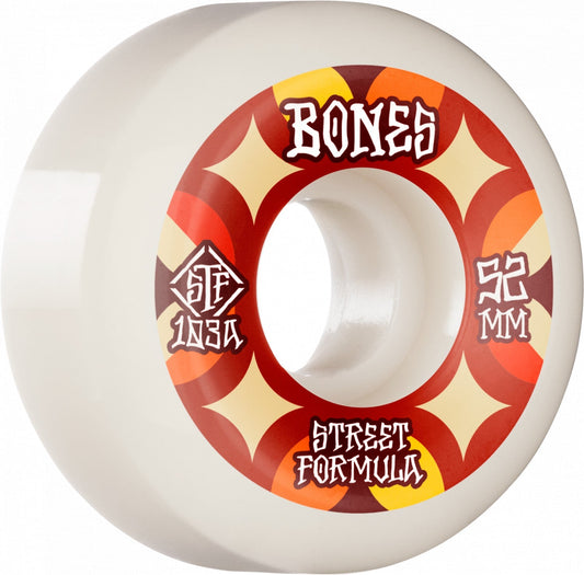 Bones STF Retros V5 Sidecut 52mm 103a Wheels - White (Set of 4) - Angler's Pro Tackle & Outdoors