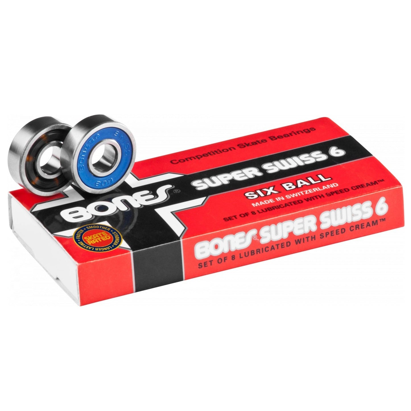 Bones Super Swiss 6 Ball Skate Bearings (Set of 8) - Angler's Pro Tackle & Outdoors