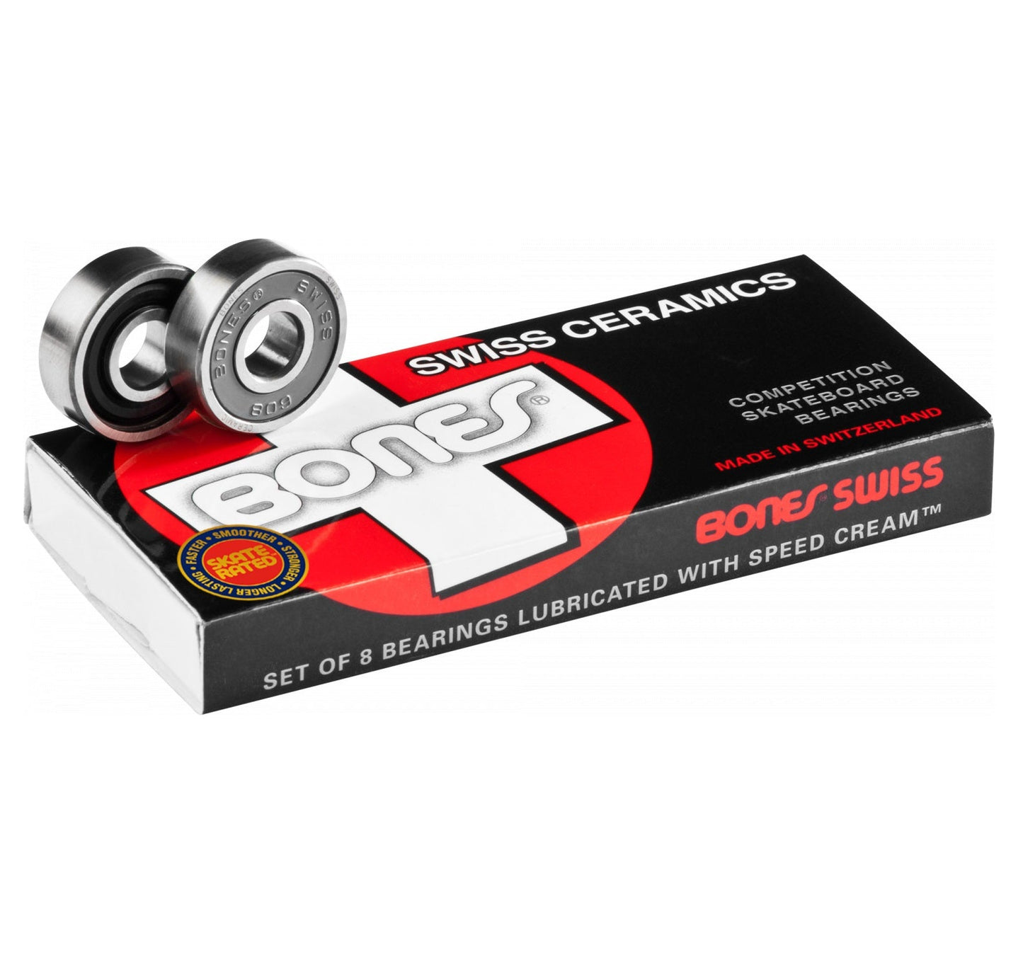 Bones Swiss Ceramic Skateboard Bearings (Set of 8) - Angler's Pro Tackle & Outdoors