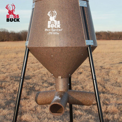 Boss Buck 200 Pound Gravity Fed Tripod Game Deer Corn and Protein Pellet Feeder - Angler's Pro Tackle & Outdoors