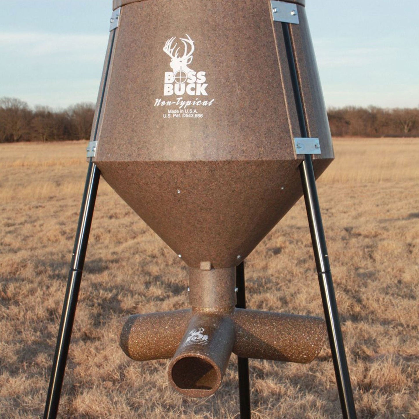 Boss Buck 200 Pound Gravity Fed Tripod Game Deer Corn and Protein Pellet Feeder - Angler's Pro Tackle & Outdoors