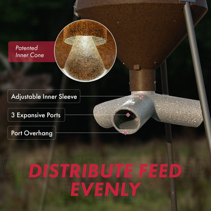 Boss Buck BB - 1.10 Hunting Game Feeder with 3 10 - Inch Feed Ports - Angler's Pro Tackle & Outdoors