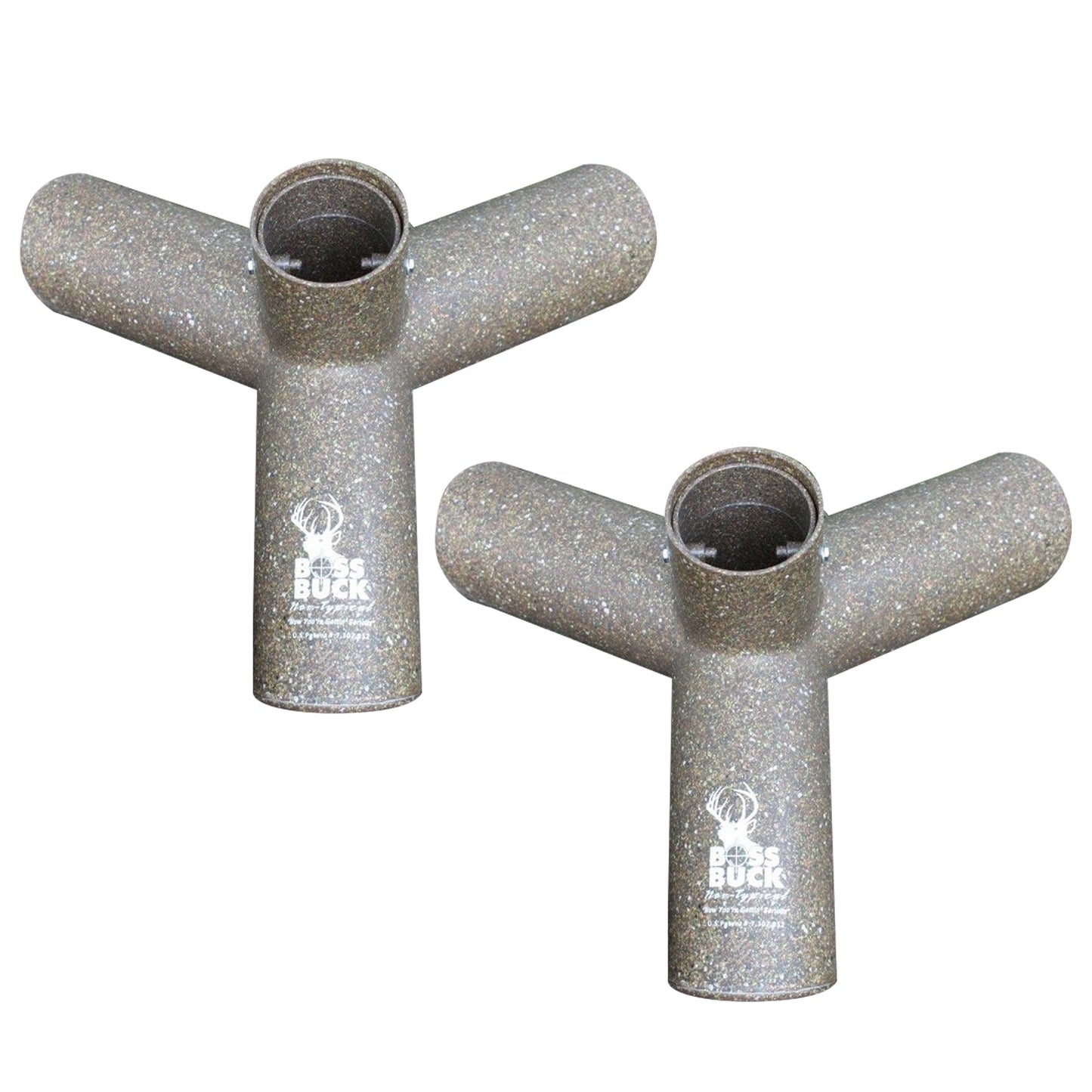 Boss Buck BB - 1.10 Hunting Game Feeder with 3 10 - Inch Feed Ports, Gray (2 Pack) - Angler's Pro Tackle & Outdoors