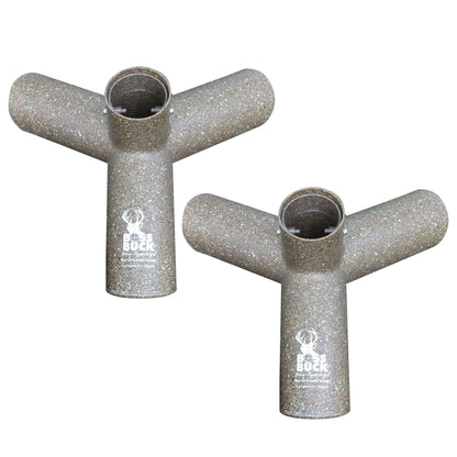 Boss Buck BB - 1.10 Hunting Game Feeder with 3 10 - Inch Feed Ports, Gray (2 Pack) - Angler's Pro Tackle & Outdoors