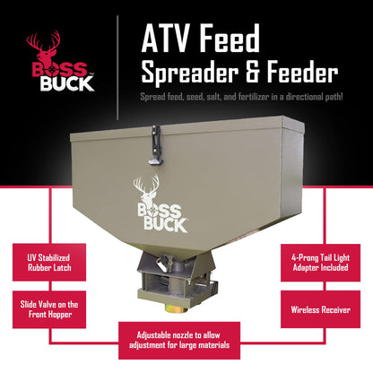 Boss Buck BB - 1.80 80 Pound Capacity Non - Typical ATV Feed Spreader and Seeder - Angler's Pro Tackle & Outdoors