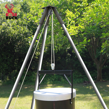 Boss Buck BB-1-TPH2 Heavy Duty Steel Tripod Header with 1000 Pound Pulley System