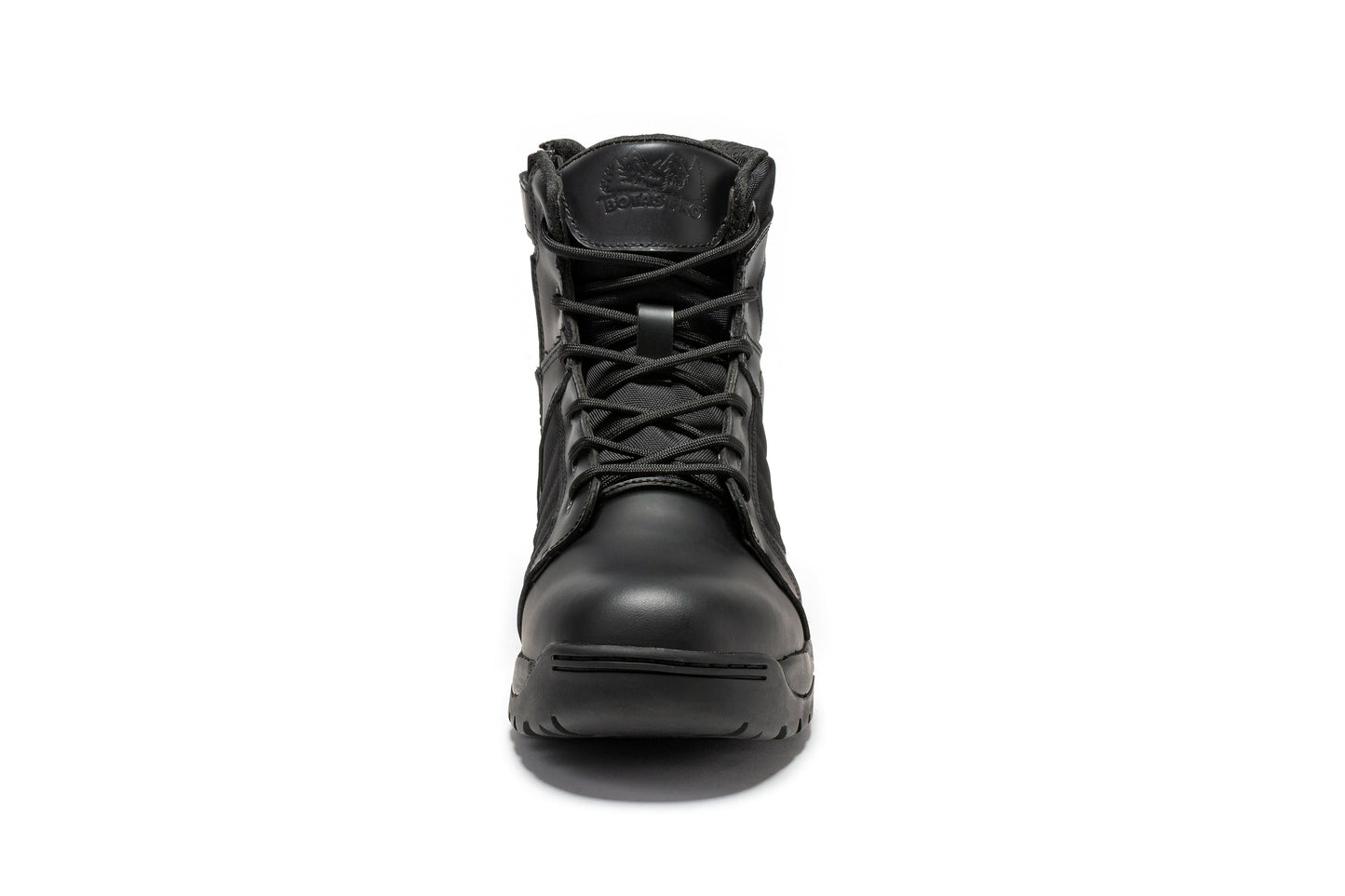 RockRooster Botas Pro Black Men's 6 inch Side Zipper Rubber Sole Tactical Boots BMP111BK
