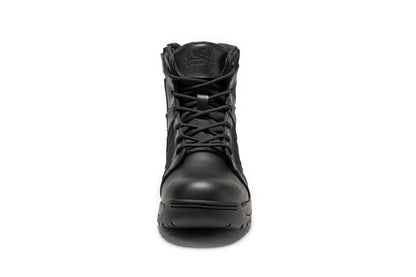 RockRooster Botas Pro Black Men's 6 inch Side Zipper Rubber Sole Tactical Boots BMP111BK