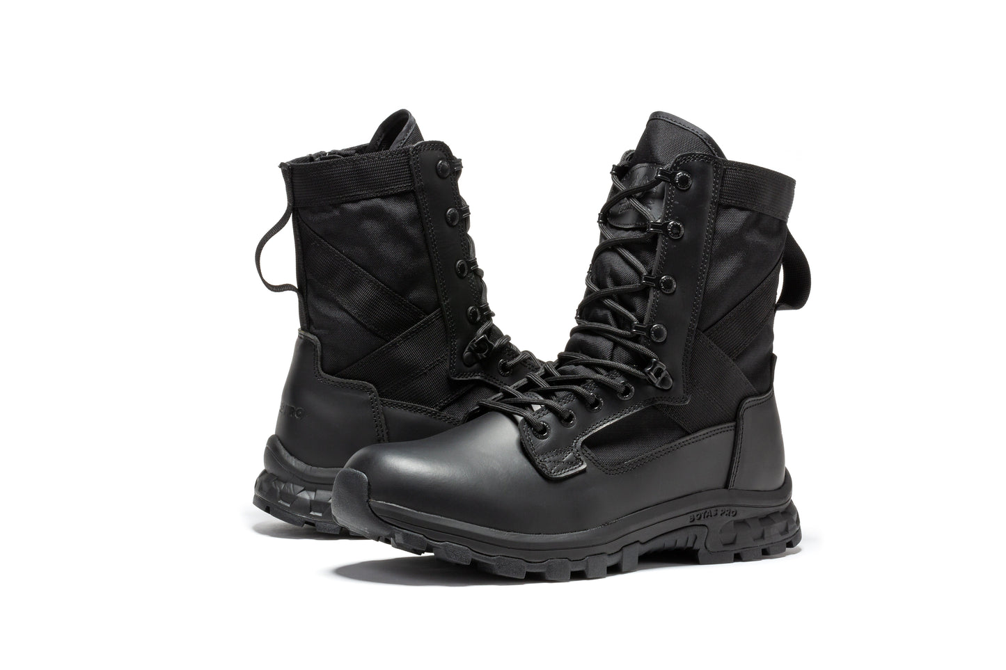 RockRooster Botas Pro Black Men's 8 inch Side Zipper Military Tactical Boots BP401BK