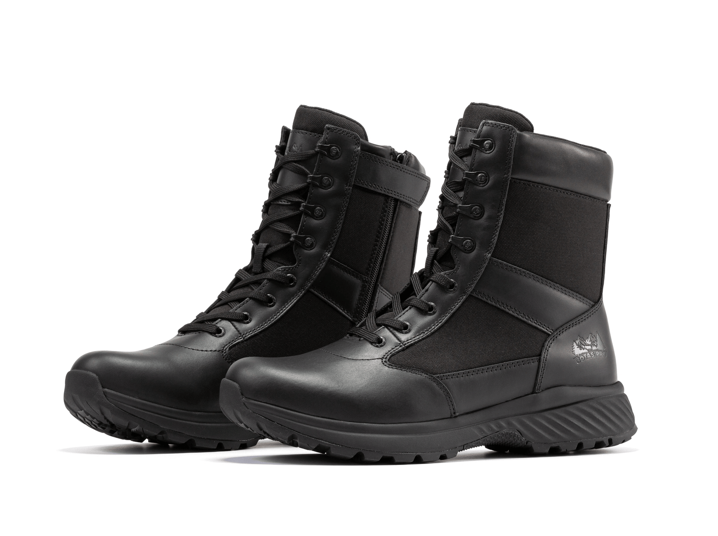 RockRooster Botas Pro Black Men's 8 inch Side Zipper Military Tactical Boots BP703