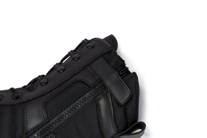 RockRooster Botas Pro Black Men's 8 inch Side Zipper Rubber Sole Tactical Boots BMP110BK