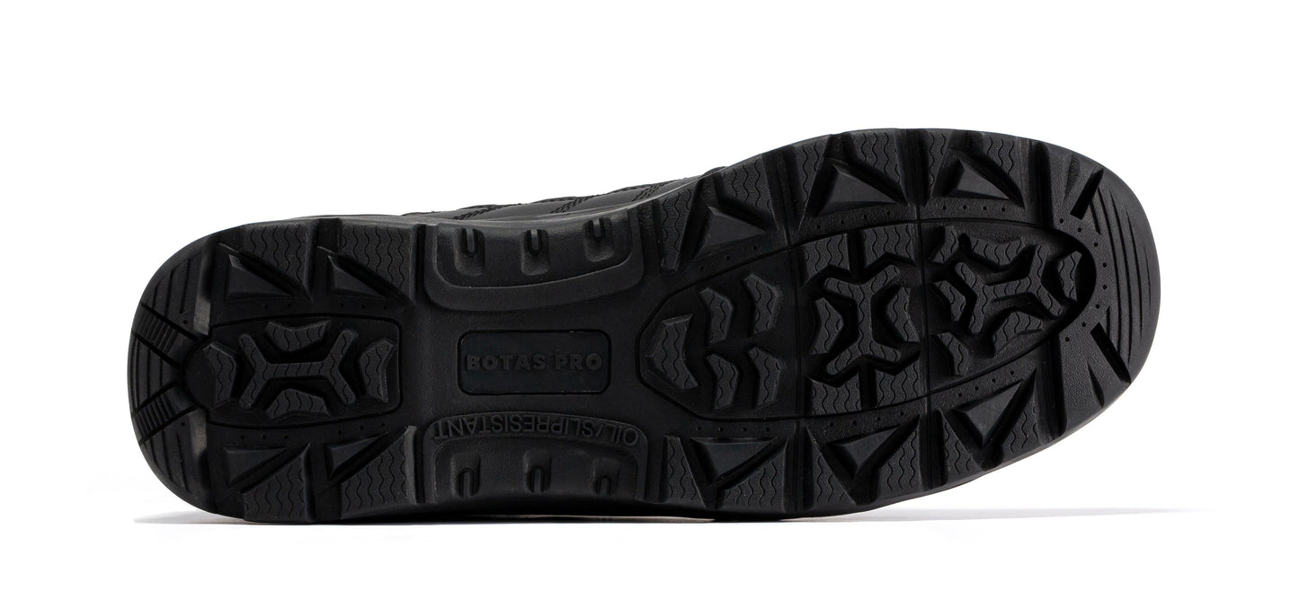RockRooster Botas Pro Black Men's 8 inch Side Zipper Rubber Sole Tactical Boots BMP110BK