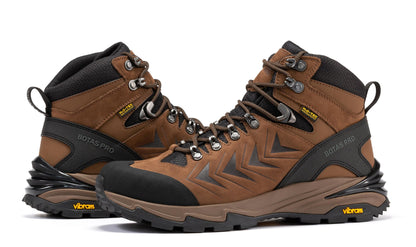 RockRooster Botas Pro Brown 6 Inch Waterproof Hiking Boots with VIBRAM® Traction Lug Outsole  BP22121
