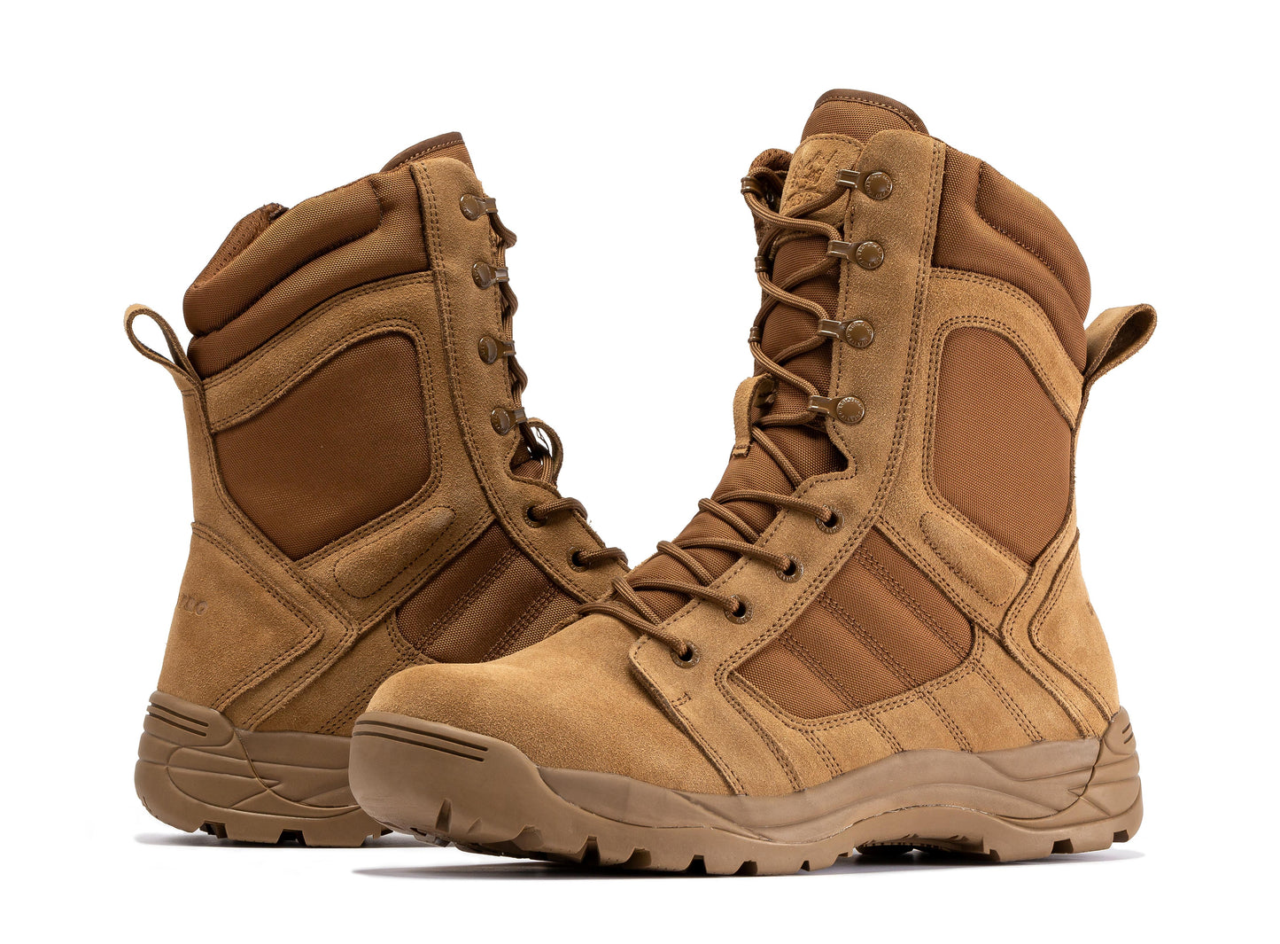 RockRooster Botas Pro Coyote Men's 8 inch Side Zipper Rubber Sole Tactical Boots BMP110CT