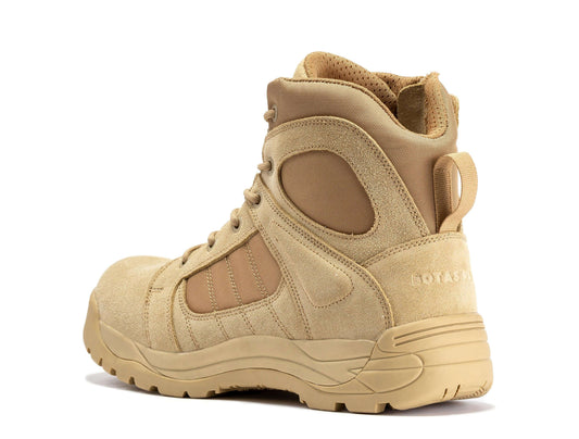 RockRooster Botas Pro Sand Men's 6 inch Side Zipper Rubber Sole Tactical Boots BMP110