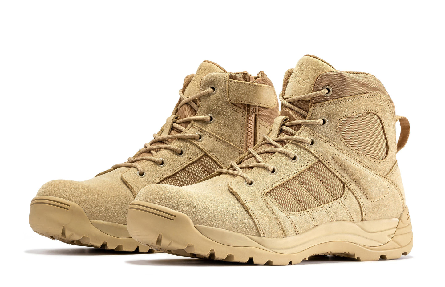 RockRooster Botas Pro Sand Men's 6 inch Side Zipper Rubber Sole Tactical Boots BMP110
