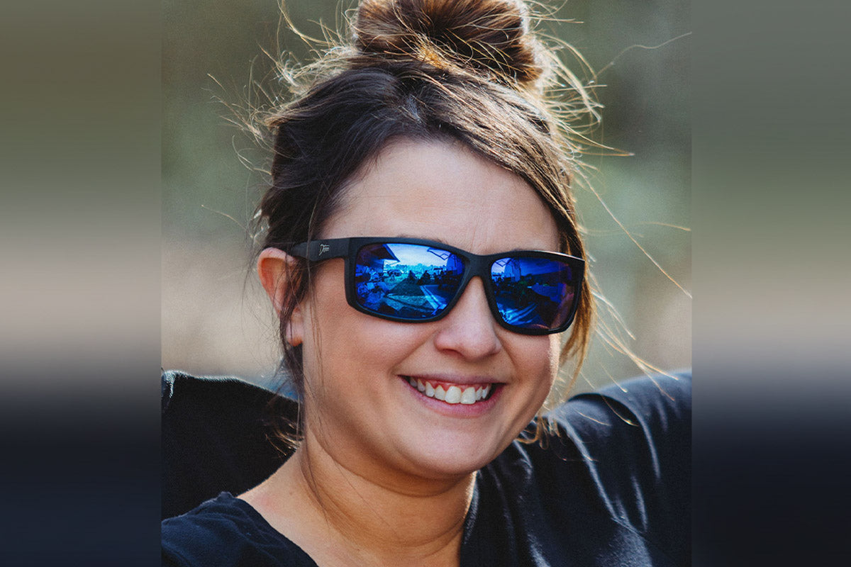 Detour Sunglasses Breach - Matte Black - Deep Blue Polarized ANSI Z87+
