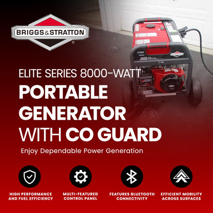 Briggs and Stratton Elite Series 8000 Watt Portable Generator with CO Guard - Angler's Pro Tackle & Outdoors