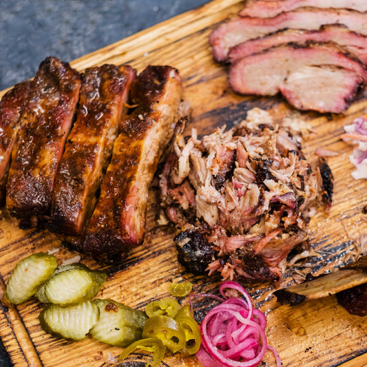 Pig of the Month BBQ Brisket + Ribs Feast:  Feeds 6-8