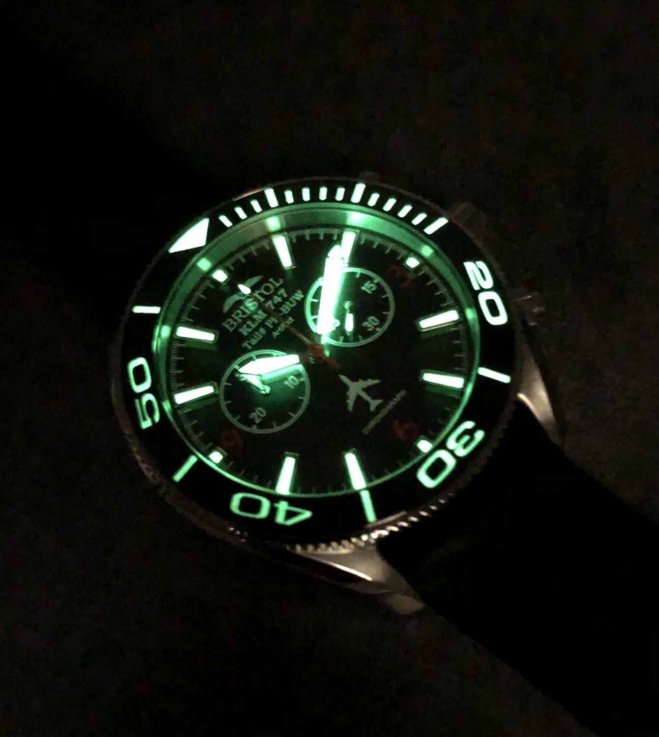 Bristol Aviator Watches 747 Tribute - Stainless Steel, Black Dial - Angler's Pro Tackle & Outdoors